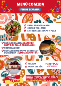 Menú De Fin De Semana Adulto Happy Play